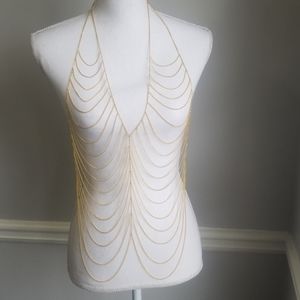 Gold Multi-Layer Vest Bodychain